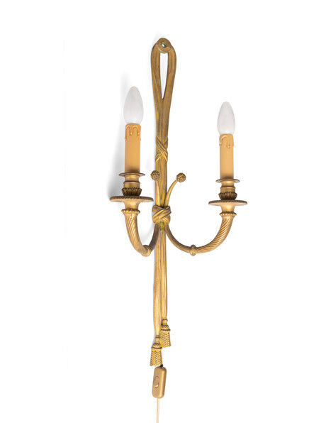 Beautiful brass wall lamp, 1930s, classic