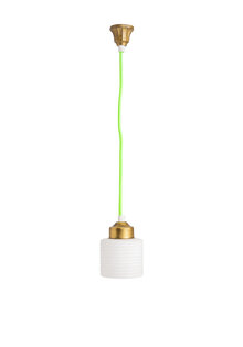 Small White Glass Pendant Lamp, Frog