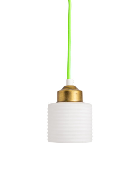Mini hanglamp, groen snoer