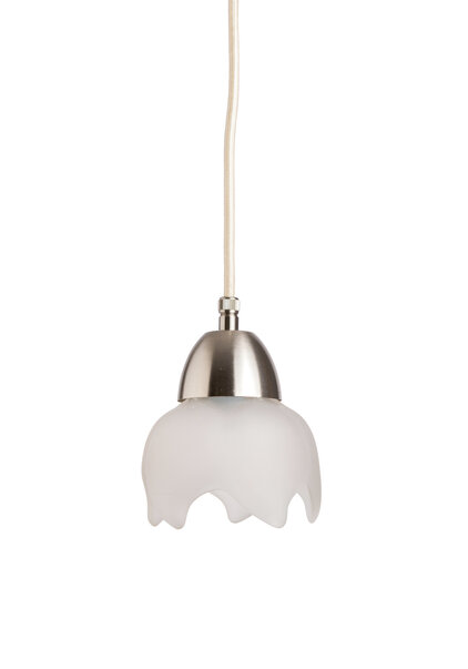 Vintage Hanglampje met Klein Matglazen Kelkje
