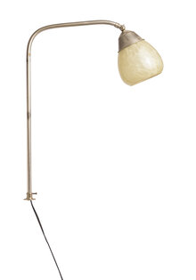 Industriële Bureaulamp, Geel Gemarmerd Glas, Jaren 40