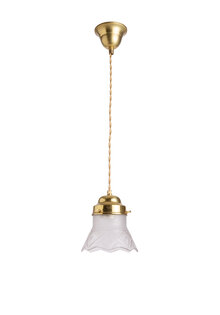 Small Hanging Lamp with Classic Lampshade