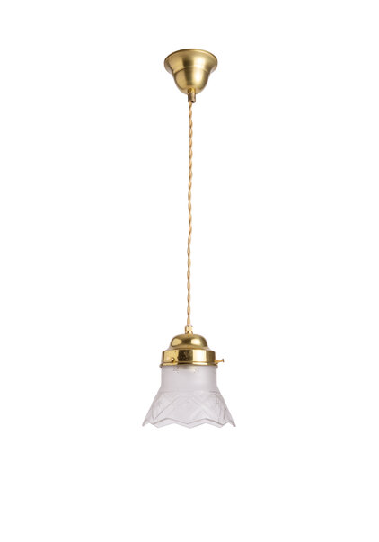 Small Hanging Lamp with Classic Lampshade