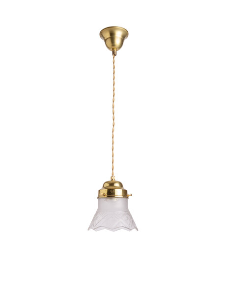 Small antique hanging lamp, cut glass