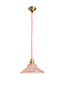 Small Pink Hanging Lamp, Art Deco, 1930s