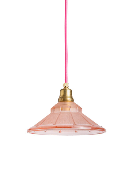 Kleine hanglamp, roze glas