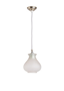 Kleine Vintage Hanglamp, Glazen Peertje, Leuke Vorm