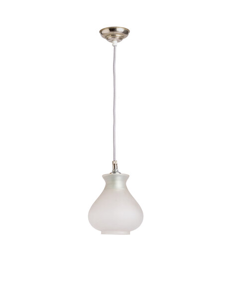 Small pendant lamp, frosted glass pear