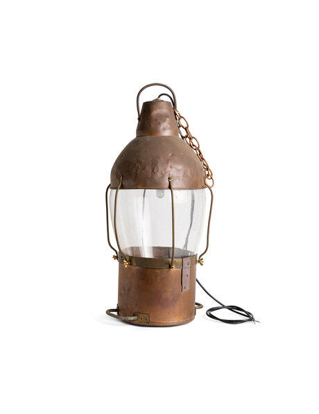 Large table lamp, red copper