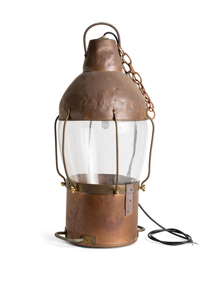 Large table lamp, red copper