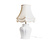 Old table lamp, white ceramic