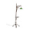 Wrought iron floor lamp, green enamel