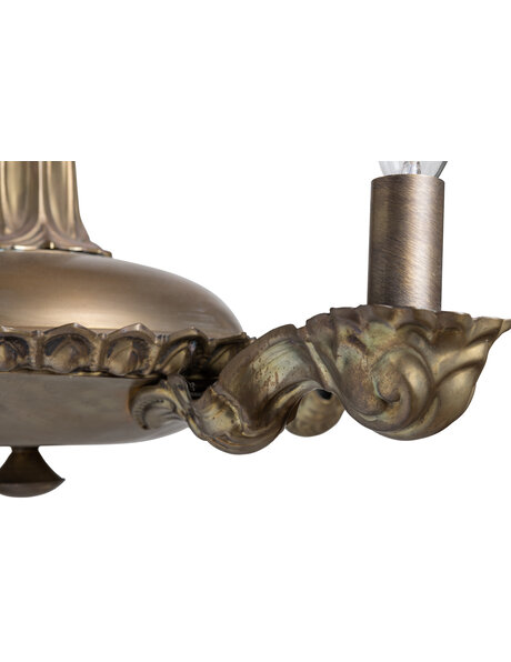 Old chandelier, burnished, 1940s