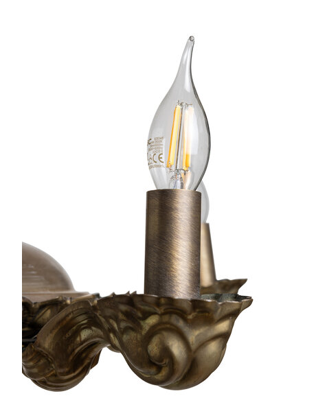 Old chandelier, burnished, 1940s