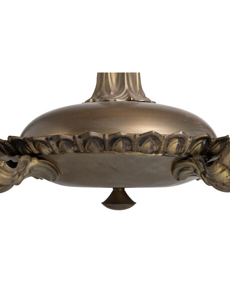 Old chandelier, burnished, 1940s
