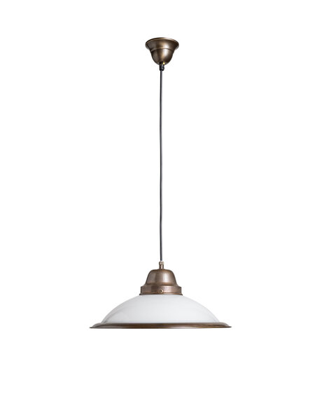 Vintage lamp with brown copper edge