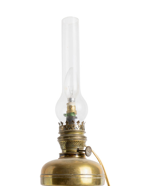 Oude olielamp, tafellamp