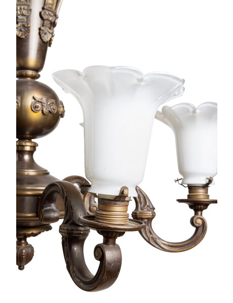 Brocante hanglamp, jaren 30