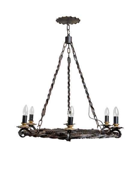 Large chandelier, rustic model