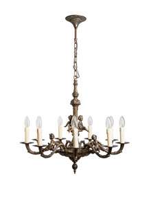 Old Chandelier with Angels, 1940s