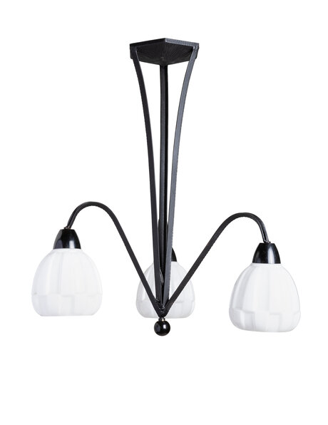 Stylish Art Deco pendant lamp, black and white
