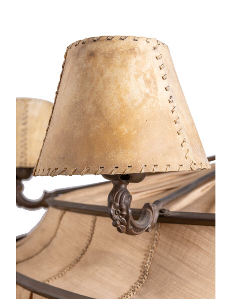 Hele grote hanglamp, stoffen kap