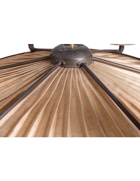 Very large pendant lamp, fabric shade