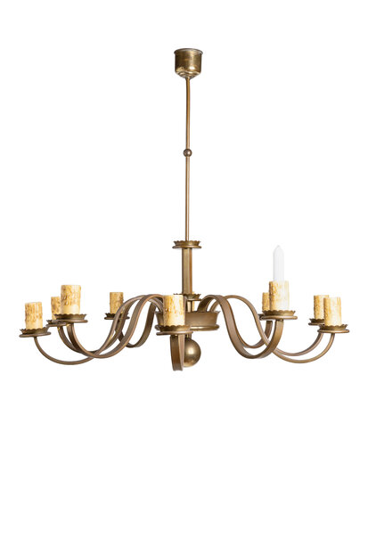 Sleek Brown Brass Crown with Large Fitting, 1940s