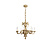 Brocante hanging lamp, gold-colored, bronze