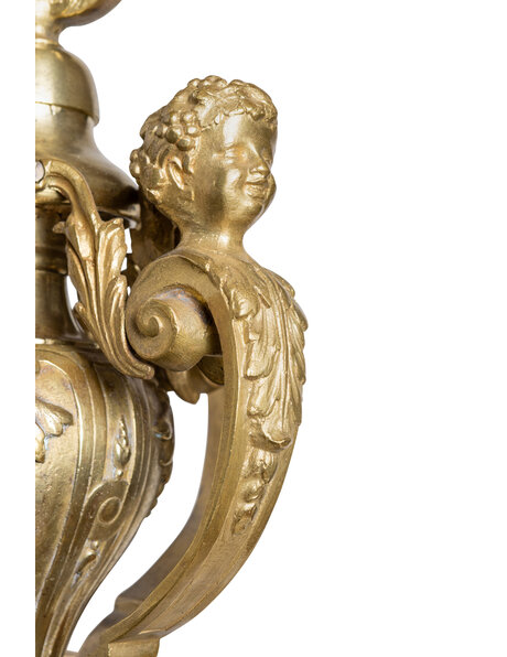 Brocante hanging lamp, gold-colored, bronze