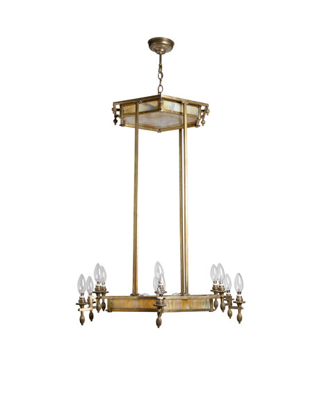 Unieke hanglamp, Art Deco, zeskantig