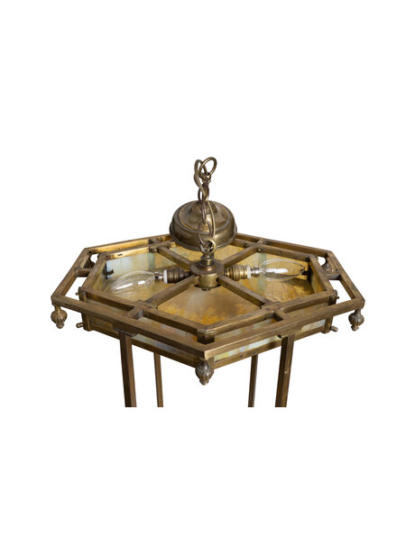 Unieke hanglamp, Art Deco, zeskantig