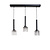 Raak Design pendant lamp, black metal and clear glass