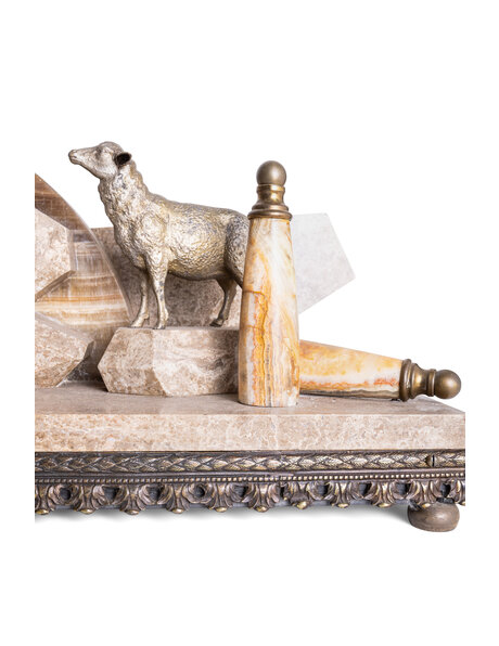 Special table lamp, fisherman at waterfall