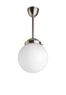 Industriele Hanglamp met Wit Glazen Bol
