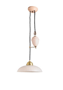 Roze Hanglamp, Glas aan Porselein