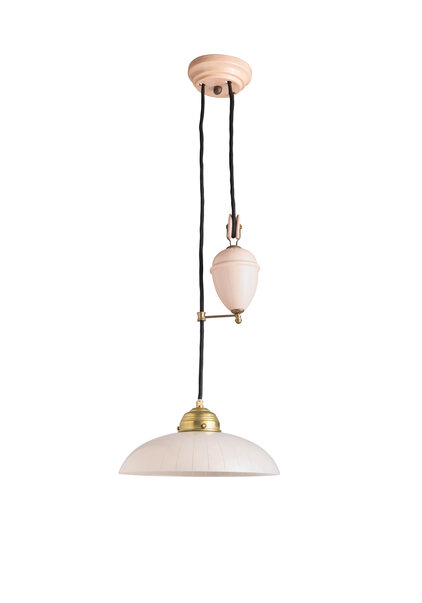 Roze Hanglamp, Glas aan Porselein
