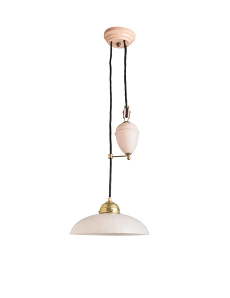 Vintage pink lamp with pulley system