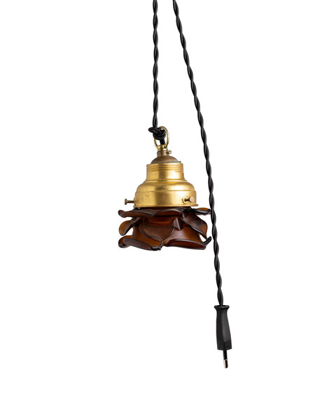 Small hanging lamp, dark brown rose