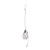 Small pendant lamp on cord, frosted glass