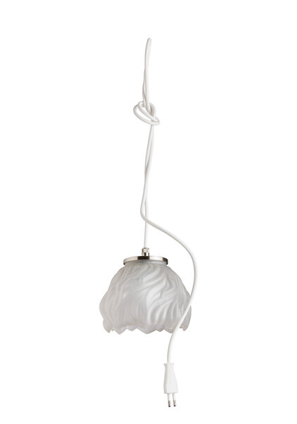 Small Pendant Lamp, Matte Glass Flame