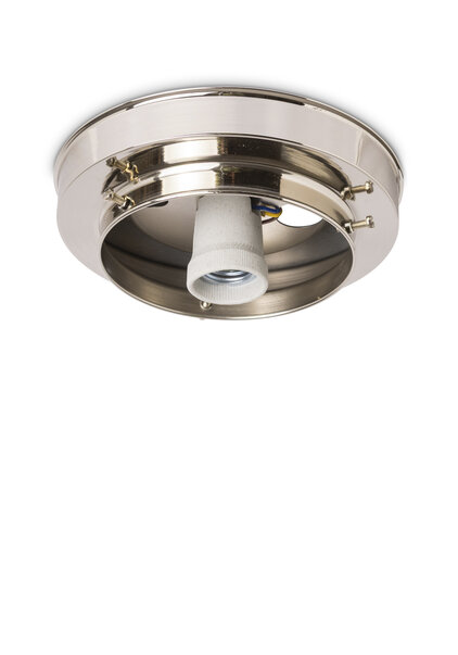 Plafonniere Ring, Glimmend Nikkel, 12 cm Binnenrand