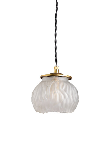 Kleine hanglamp, matglas, aan snoer