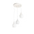Vintage hanglamp, drie witte glazen kapjes