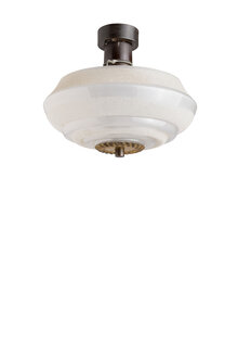 Vintage Ceiling Lamp, Frosted Glass, 1940s