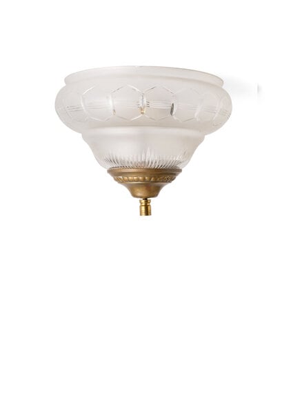 Antique Ceiling Lamp, Cut glass, 1930s