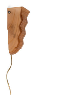 Oude Glazen Wandlamp, Art-Deco, Rozig Glas, jaren 30