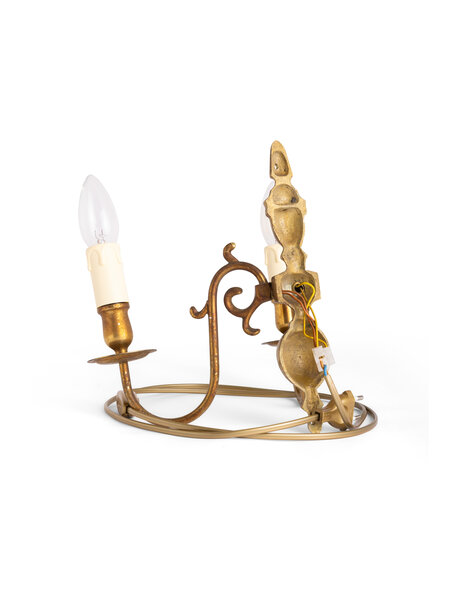 Classic wall lamp, yellow brass
