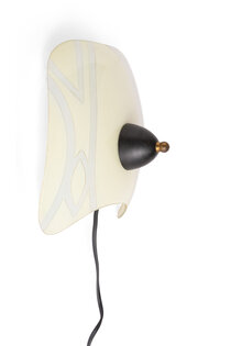 Philips Vintage Wall Lamp, Light Yellow Glass Bowl, 1950s