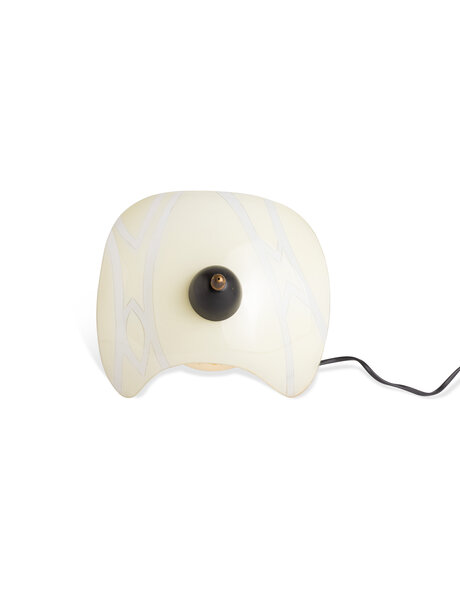 Vintage wall lamp, yellow glass bowl